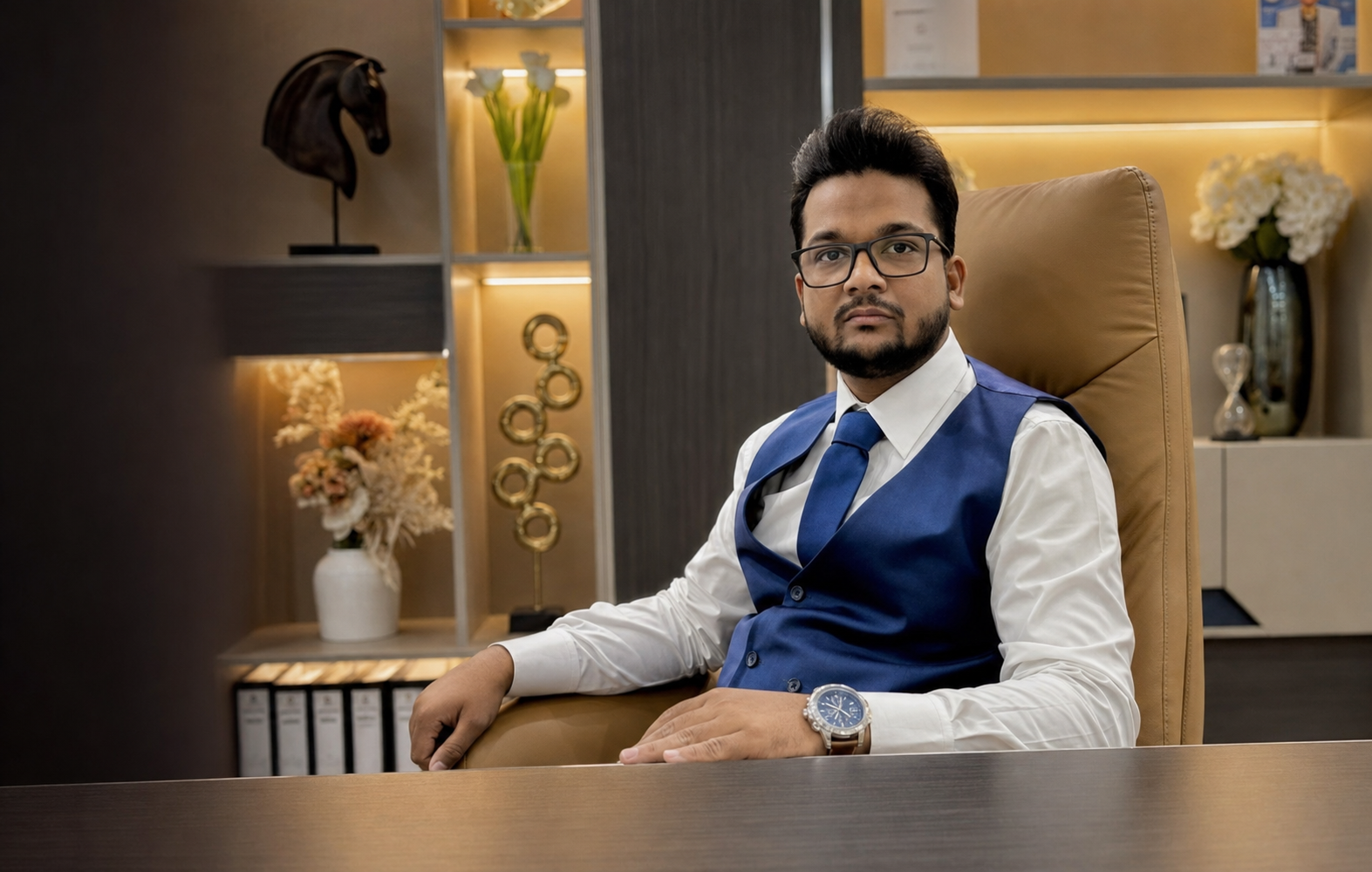 Saad Anwar in his office