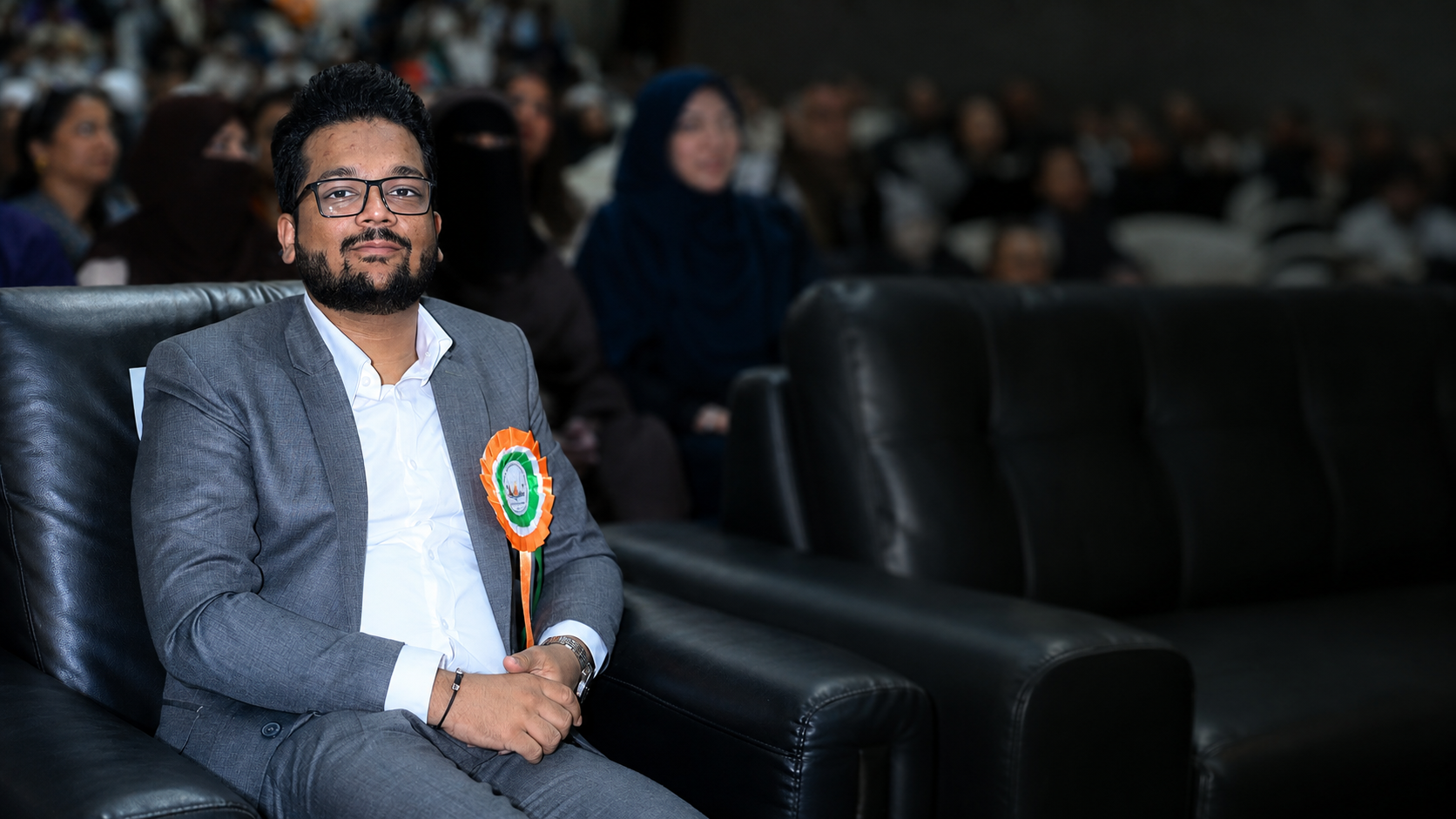 Saad Anwar attending a community event